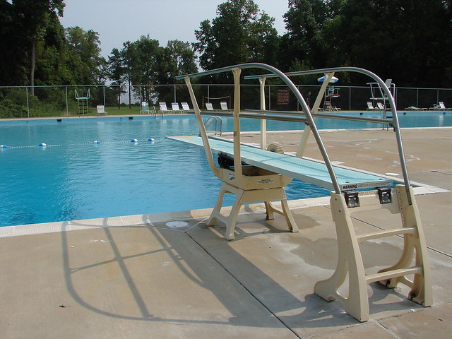 A plunge in the Olympic-sized pool is welcome relief on hot, humid days!