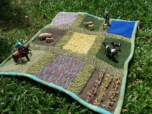 knitted farm mat