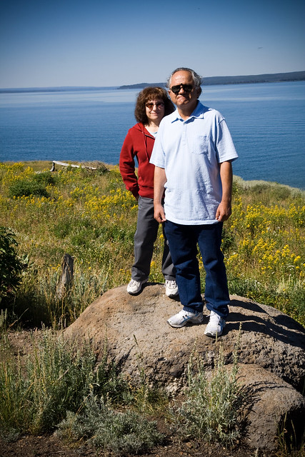Parents by Yellowstone Lake