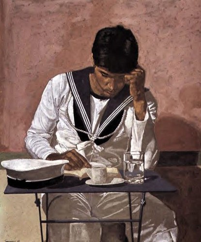 Marinheiro lendo [no café], 1980