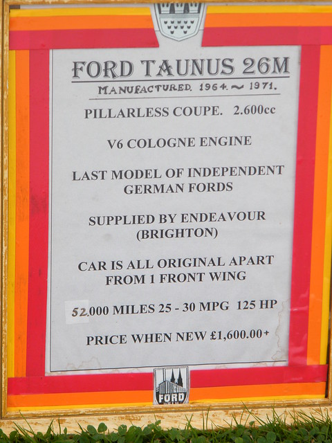 1971 Ford Taunus 26M Pillarless Coupe blurb