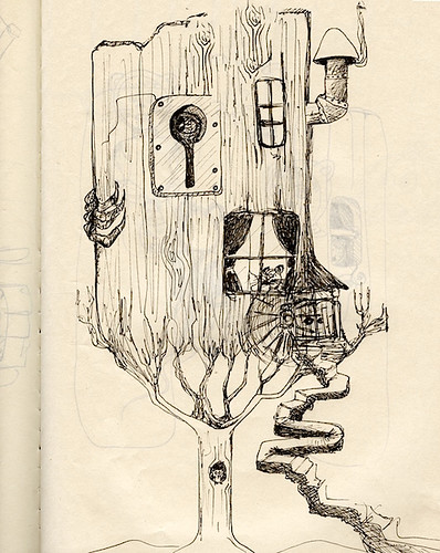 Cornish Litany sketch by Robert Aaron Wiley aka Bindlegrim that originated from the Pumpkin Dream Sketchbook 