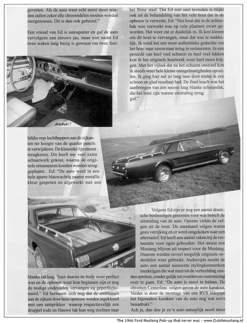 Story Ford Mustang PickUp 1966 blz23 Source TMCN Pony Corral 04 1999