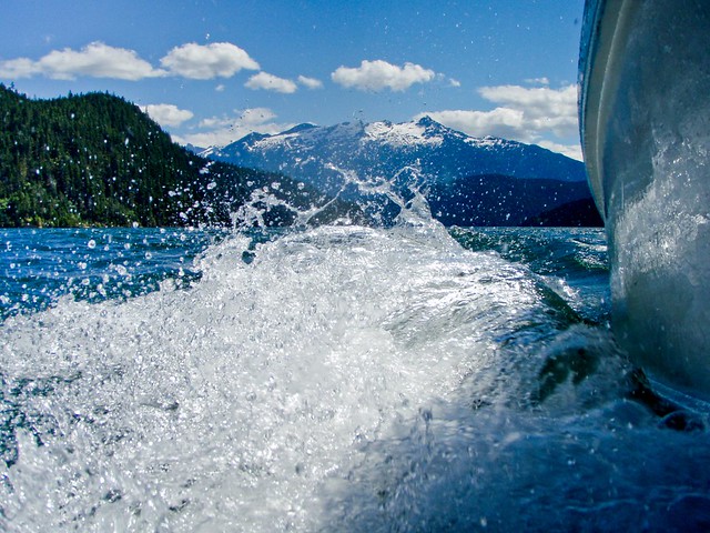 Boating in Lake Ross, North Cascades National Park