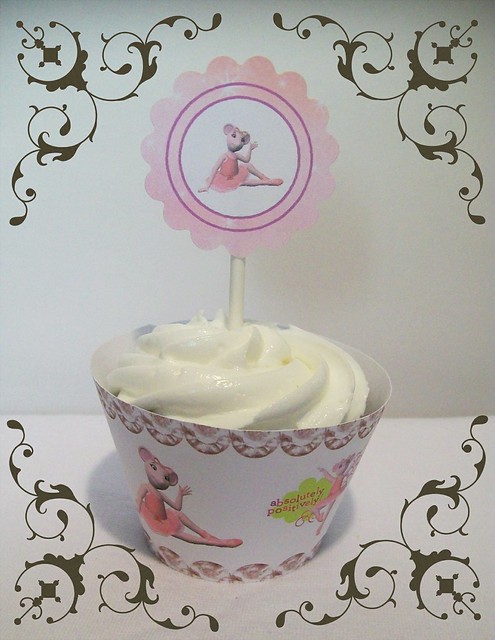 Angelina Ballerina Cupcake Topper Wrap Set