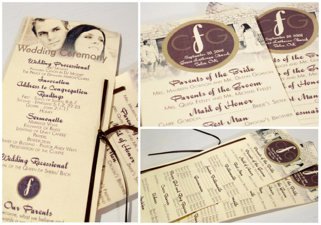 wedding programs what is your favorite handmade shop
