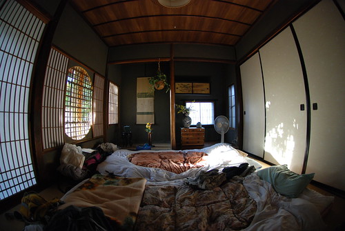 Our Japanese-style room in Zenkoji shukubo