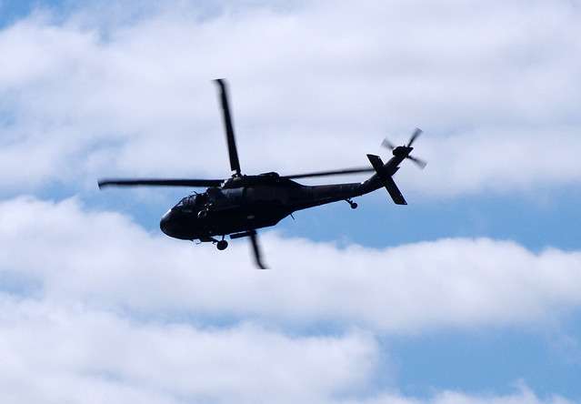 Australian Defence Force ADF Black Hawk helicopters - counter-terrorism exercise in Sydney CBD