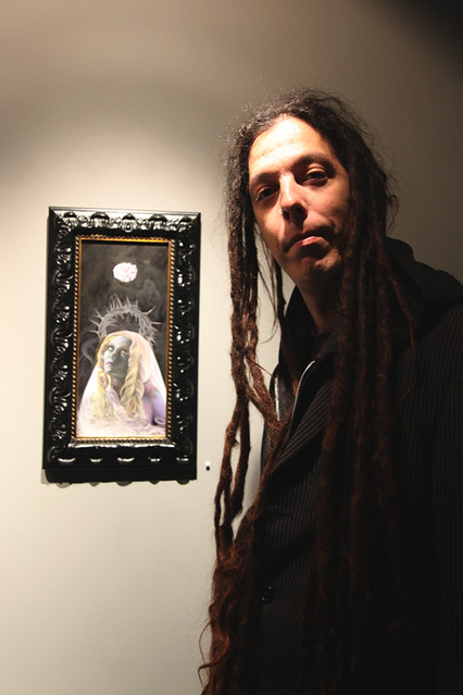 David Stoupakis with his art