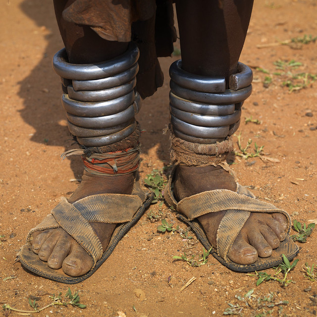 Hamer woman anklets - Omo Ethiopia