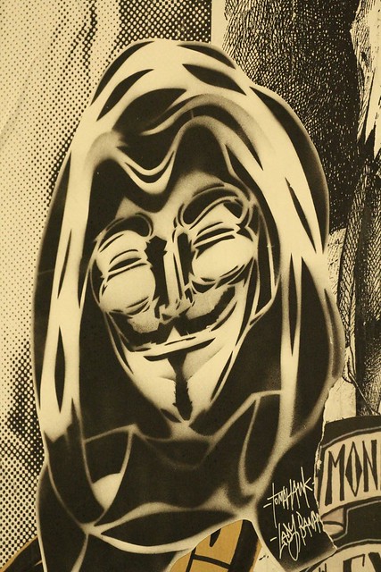 Guy Fawkes Mask - Outpost Project - Art from the streets - Cockatoo Island Sydney