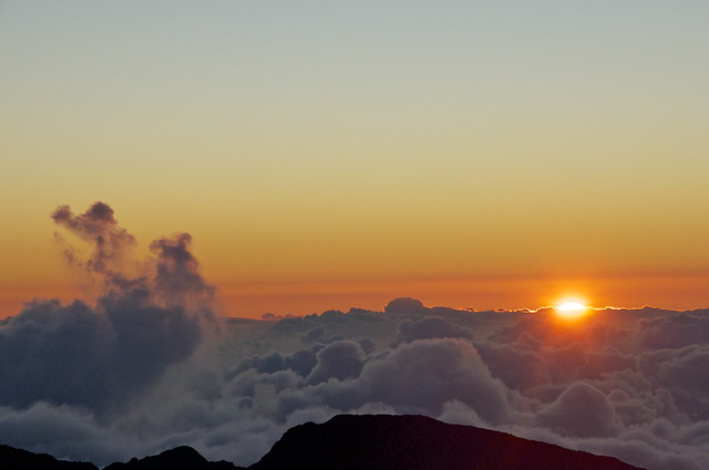 Sunrise Over The Top Of Haleakala