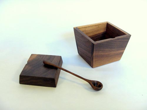 wooden sugar bowl
