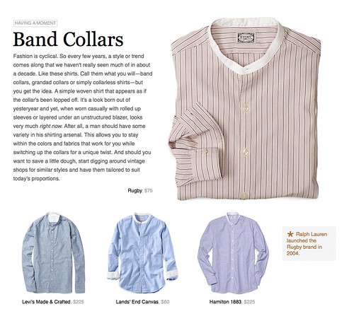 Band Collars Valet.com 3/19