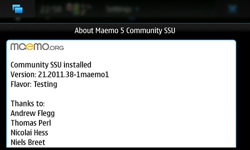 About Maemo5 CSSU Ver.21.2011.38-1maemo1