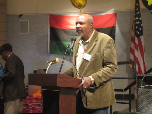Abayomi Azikiwe, editor of the Pan-African News Wire, addressing a public forum on the International Year of Peoples of African Descent held at the Malcolm X Library in San Diego, California on November 19, 2011. Azikiwe was a featured speaker. by Pan-African News Wire File Photos