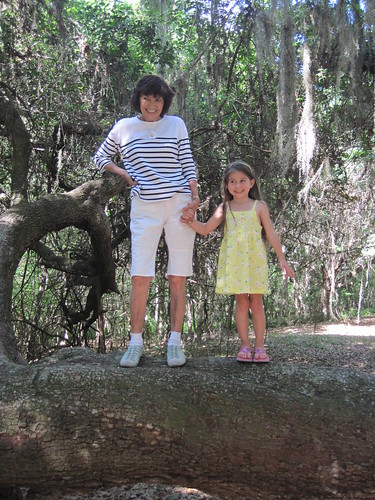 Mimi and Ashlynn on a big tree