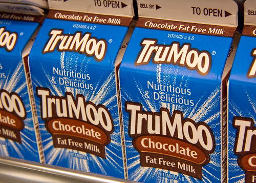 Chocolate milk for students at Washington-Lee High School in Arlington, Virginia for lunch service, the milk is available through the National School Lunch Program, on Wednesday, October 19, 2011. The National School Lunch Program is a federally assisted meal program administered by the United States Department of Agriculture, Food and Nutrition Service operating in public, nonprofit private schools and residential child care institutions. It provides nutritionally balanced, low-cost or free lunches to children each school day. USDA Photo by Bob Nichols.   