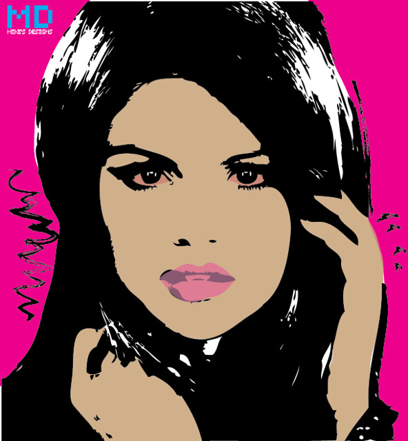 a little andy warhol poster i made of selena gomez