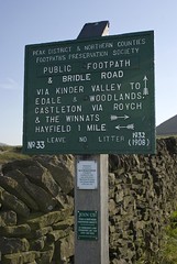 Peak & Northern Footpath Society Signs