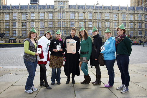 Caroline Lucas with grassroot campaigners November 2011
