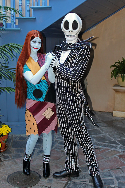 Meeting Jack Skellington and Sally Stitches