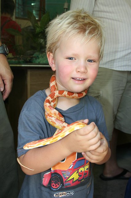 boy with snake