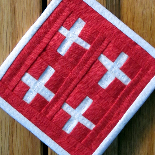 red crosses quilting