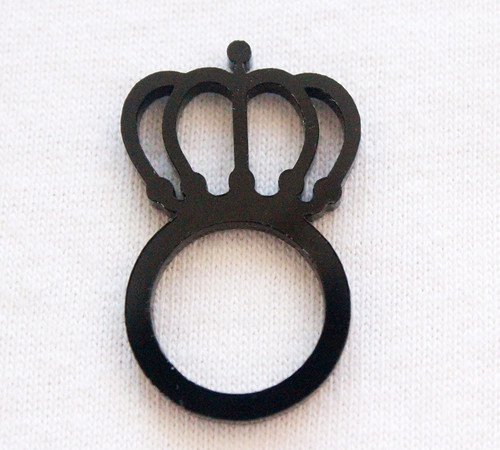 Queens Of Sounds Jewellery -  QOS acrylic Logo Ring