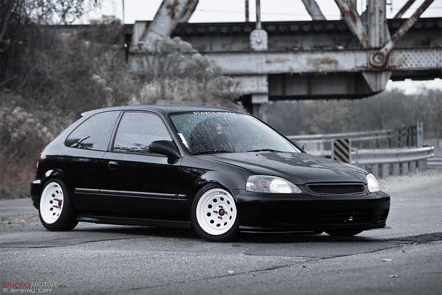 Slammed GSR B18 swapped Honda Civic owned by a friend and fellow 