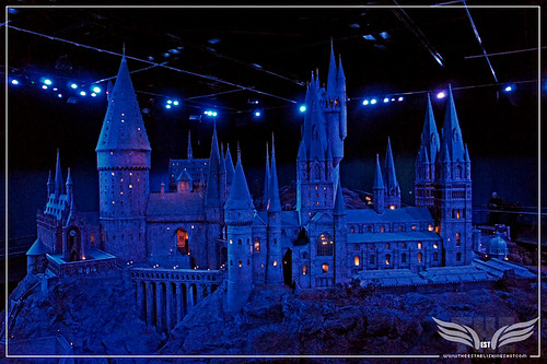 The Establishing Shot: The Making of Harry Potter Tour - Model Room Hogwarts Castle Model at night by Craig Grobler