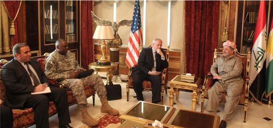 massoud barzani with US delegation