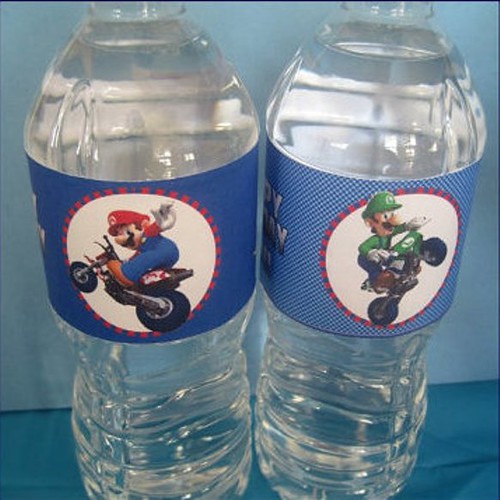 Aguas personalizadas Mario Bros e Luigi by by Luciana Godoy - Lembrancinhas Personalizadas