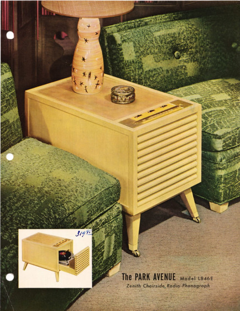 ZENITH Chairside Radio-Phonograph Model L846E Dealer Sales Sheet (USA 1954)