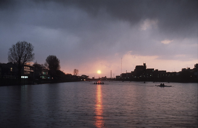 Rainy Sunset of Boat Course