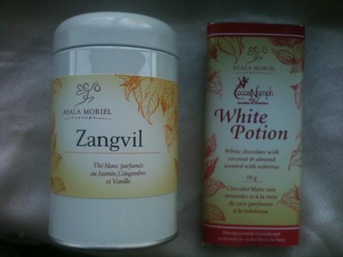 Zangvil tea + White Potion chocolate bar
