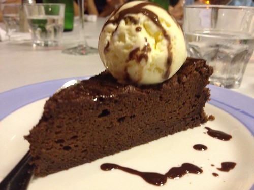 Dark Choc cake with ice-cream