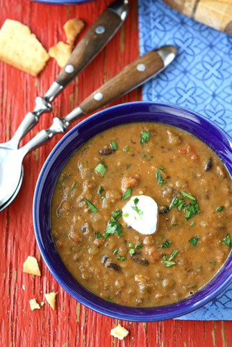 Hearty Lentil & Black Bean Soup with Smoked Paprika Recipe