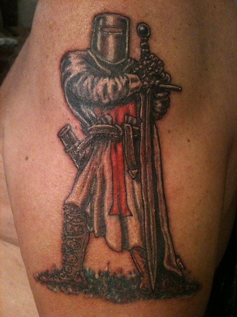 templar knight tattoo custom tattoo