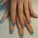 French Tips w/ blue Design