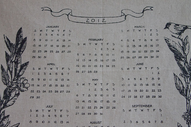 2012 calendar by bookhou