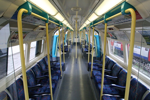 An empty Jubilee Line carriage