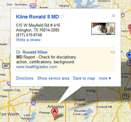 Bad Ad Placements in Google Maps