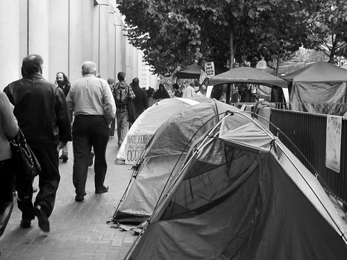 Occupy SF Tents on Market Street