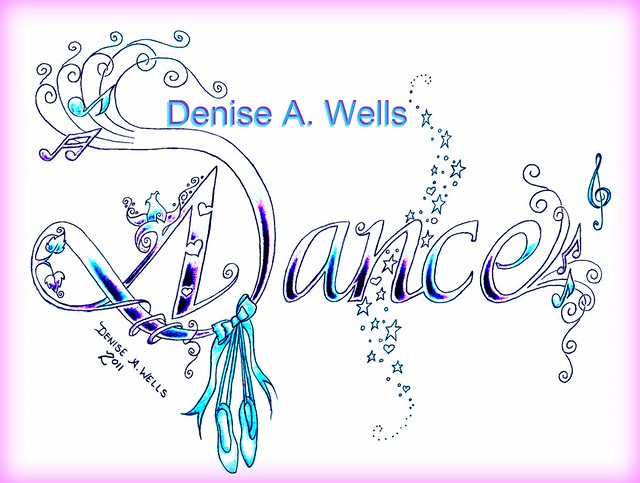 Another new design for 2011 Dance Tattoo in blues purples and pink