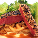Peppered Ahi with Caramelized Onions & Brown Sauce