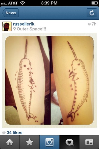 Narwhal Tattoos by Michael C. Hsiung