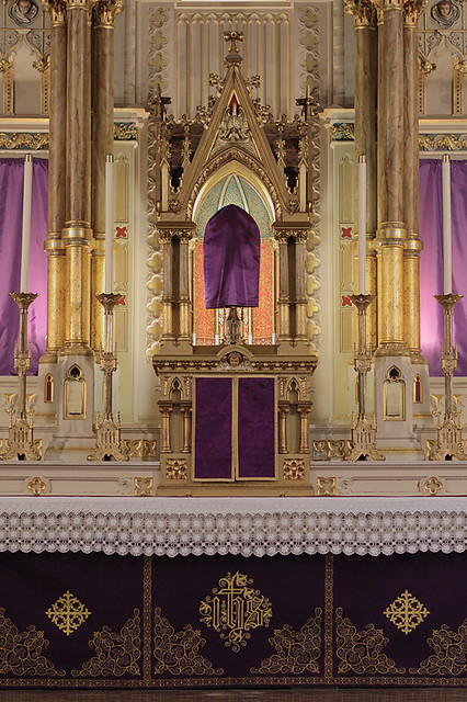 Saint Francis de Sales Oratory, in Saint Louis, Missouri, USA - veiled high altar