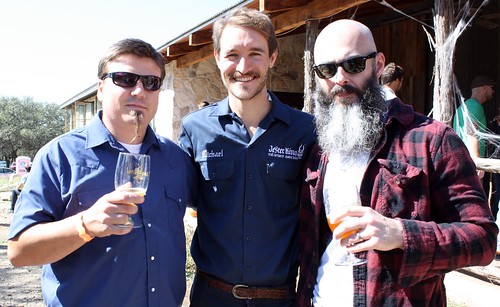 Justin Rizza of Flix Brewhouse, Michael Steffing of Jester King and Michael Waters of Independence Brewing