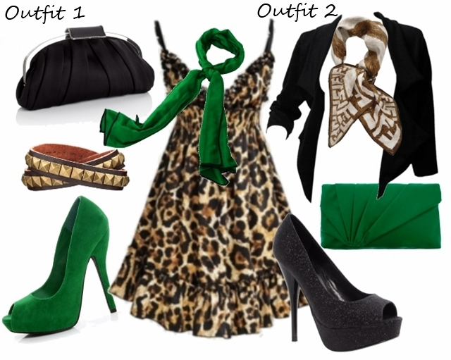 How to Wear Deep V-Neck Leopard Dress